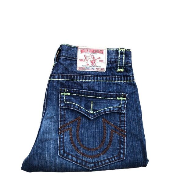 True Religion Jeans Size 36 JOHNNY SUPER T Blue - Picture 9 of 12